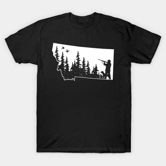 Montana Duck Hunting Gifts T-Shirt by Tesszero